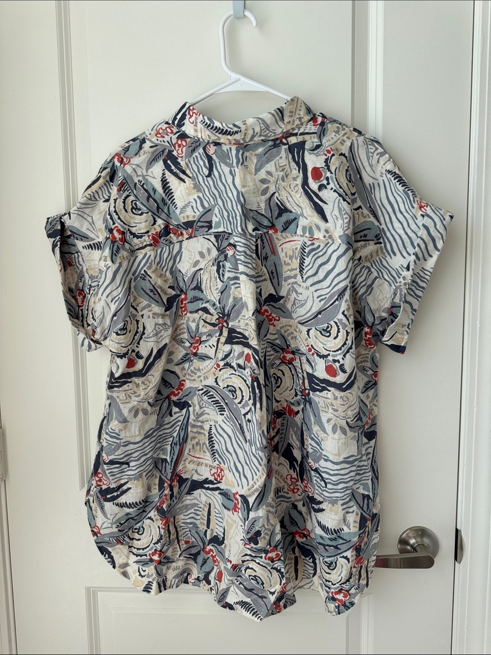 Ralph Lauren Beach Print Relaxed Fit Short Sleeve Linen Button-Up Shirt - Picture 5 of 10